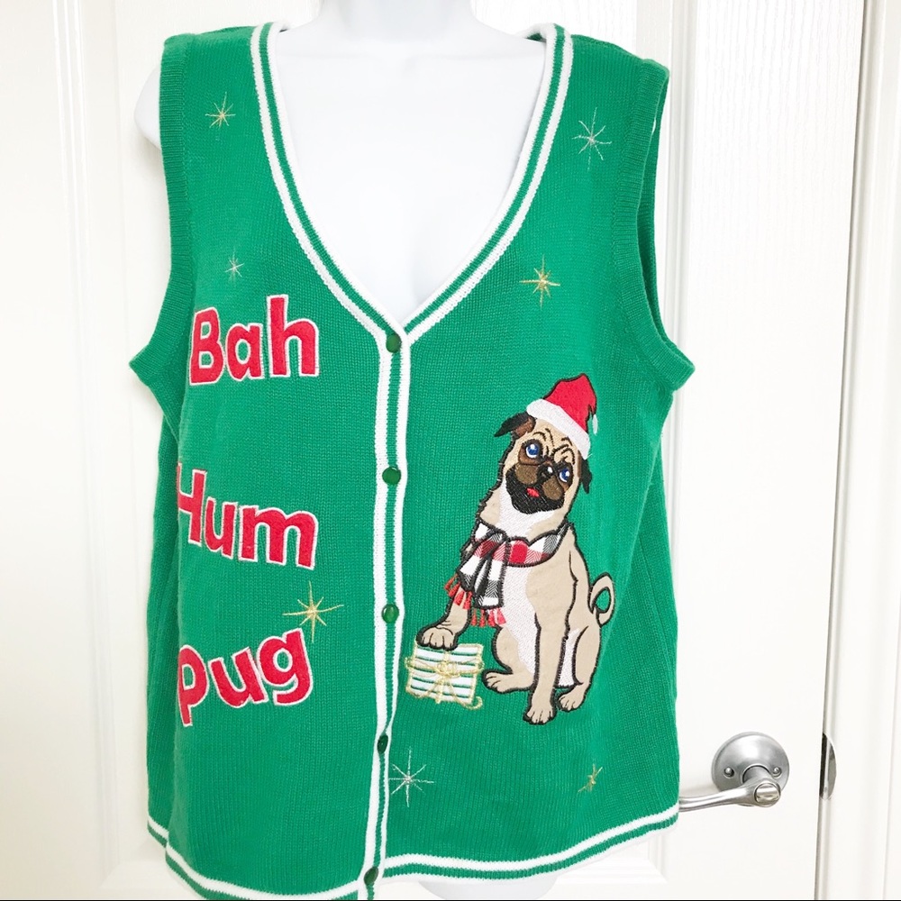 Christmas ‘Bah Hum Pug’ Vest